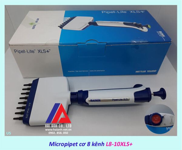 Micropipet cơ 8 kênh Mettler Toledo RAININ L8-10XLS+