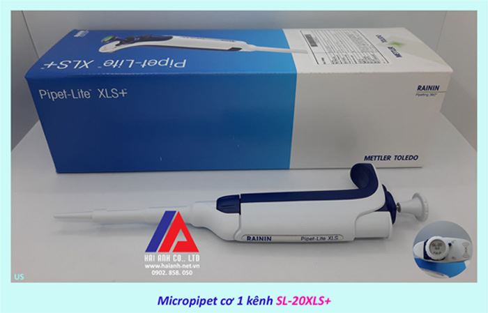 Micropipet cơ 1 kênh Mettler Toledo RAININ SL-20XLS+ Micropipet cơ 1 kênh Mettler Toledo RAININ SL-20XLS+